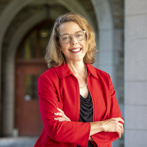 a photo of Mary Ellen O'Connell, keynote speaker